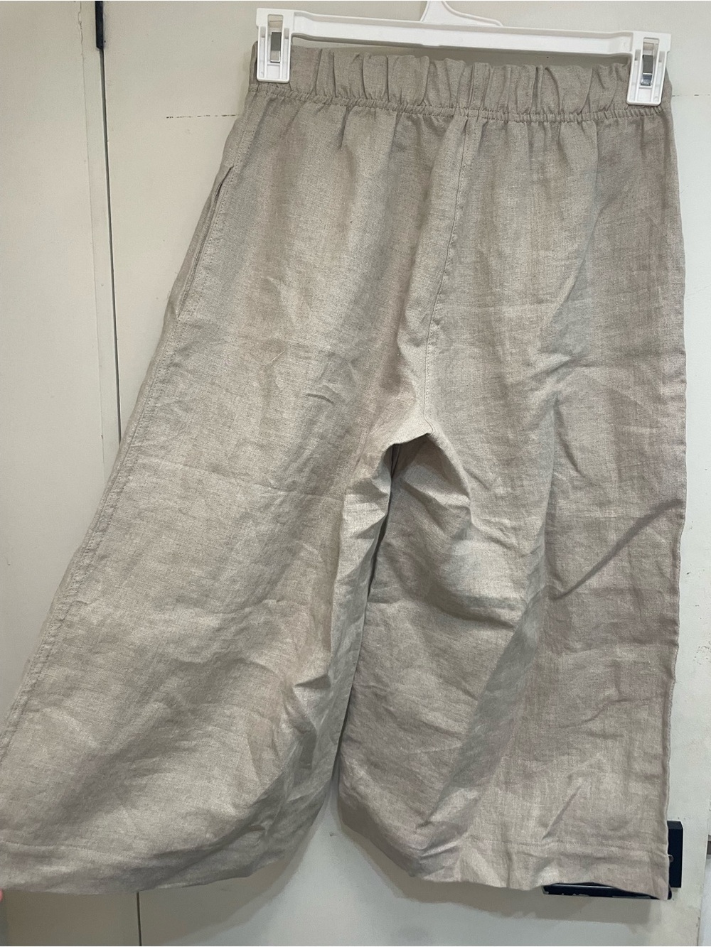 Simply Grey Life cropped wide leg linen pants